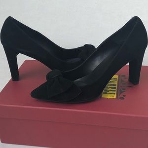 Vaneli Toro black suede pumps